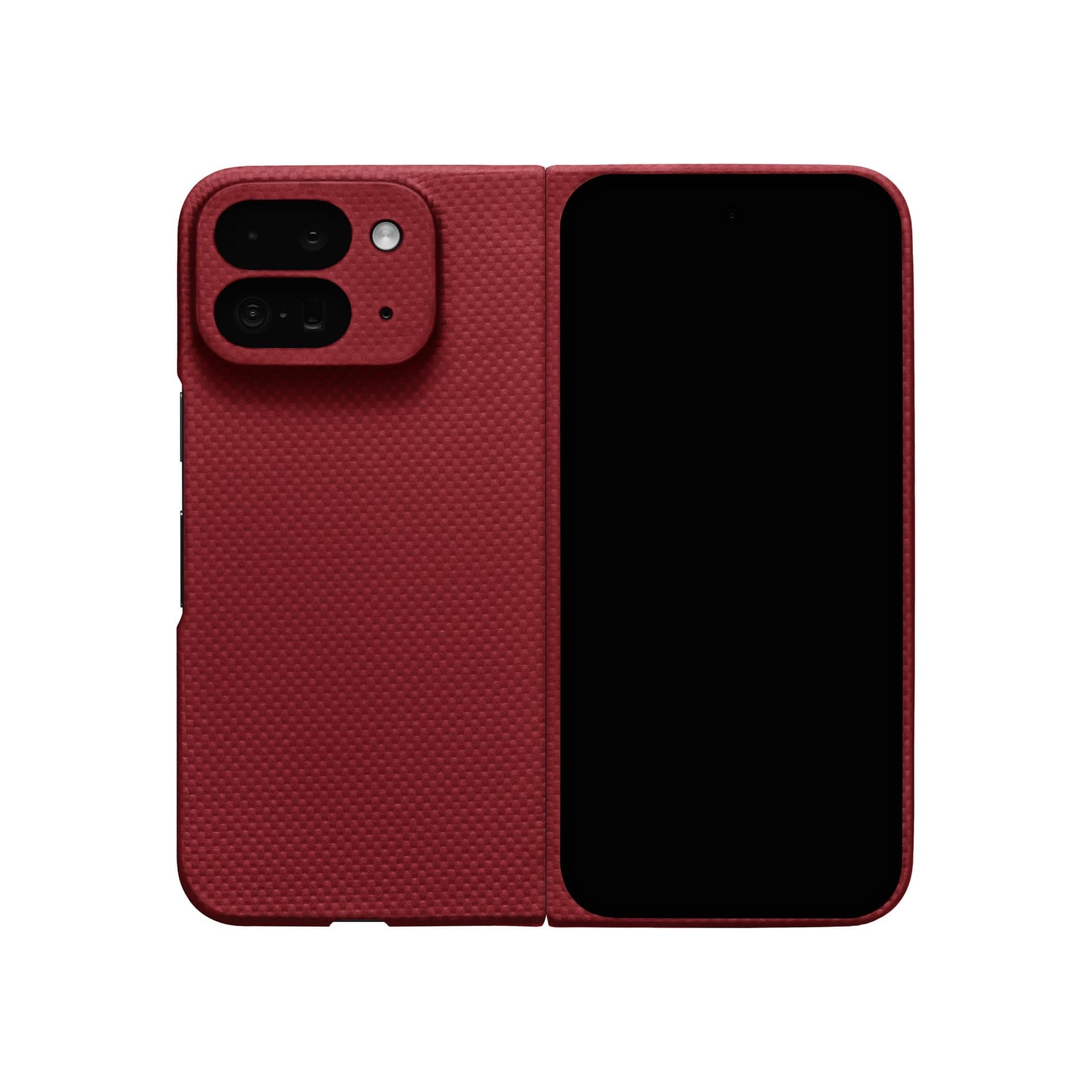 Latercase | Compatible with Pixel 9 Pro Fold | Crimson | Durable Pixel 9 Pro Fold Phone Case | 0.6mm Thin Aramid Fiber, 10 Grams, Precision Lasercut, Full Camera Protection, Nonslip Matte Finish