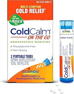 ColdCalm On The Go Cold Relief for Sneezing, Runny Nose, Nasal Congestion, and Sore Throat - 2 Count (160 Pellets)