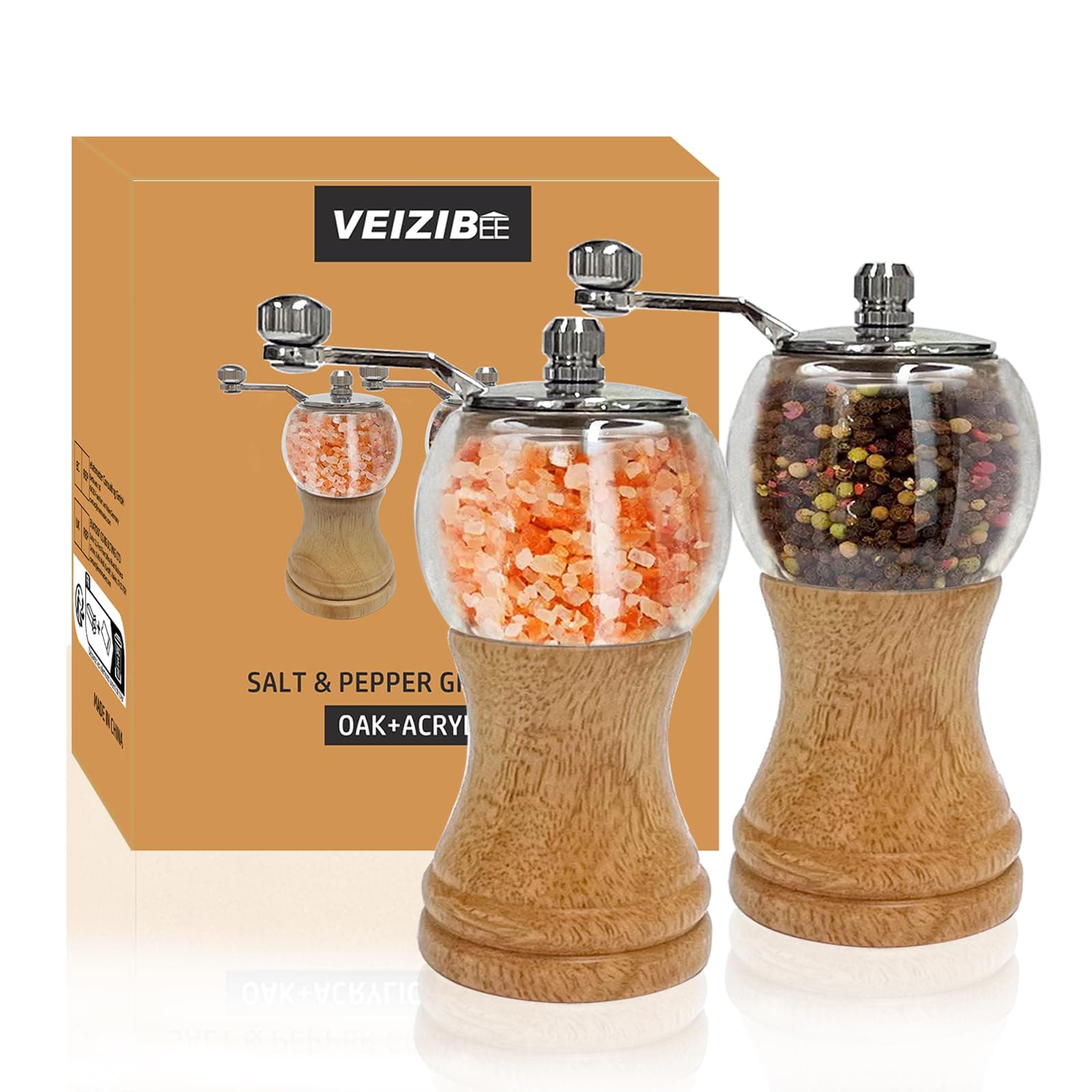 Salt Pepper Grinder Set
