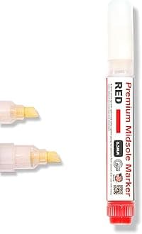 Wilkins Premium Midsole Marker for Customization Paint on Leather, Suede, Fabric and Soft Foam for 2-4 Pair of Shoes (Red)
