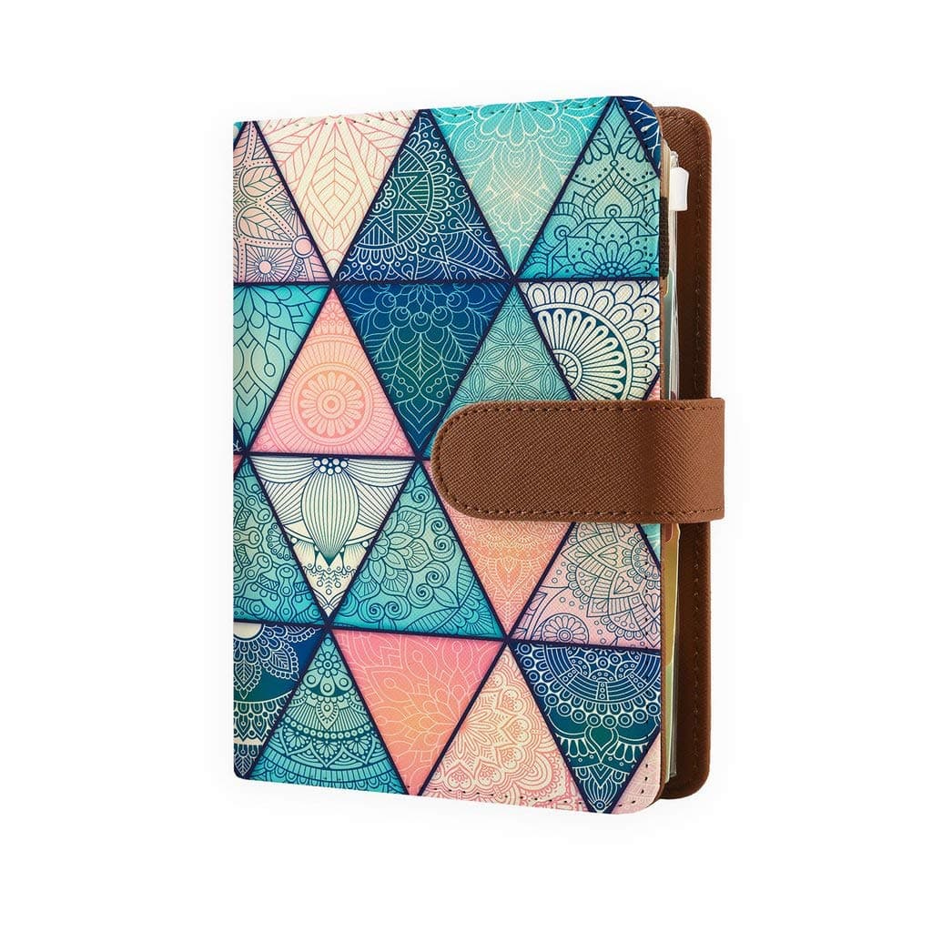 Refillable Planner with 6 Ring Binder, Handmade Personal Binder Planner with 2020-2022 Calendar (Year at a Glance) Zen- Personal Size with Refills 6.73" X 3.74" (95mm X 171mm)