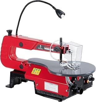 16 in Variable Speed Scroll Saw With Extra-Large Adjustable Tilting Work Table and Led Work Light - Perfect for Woodworking