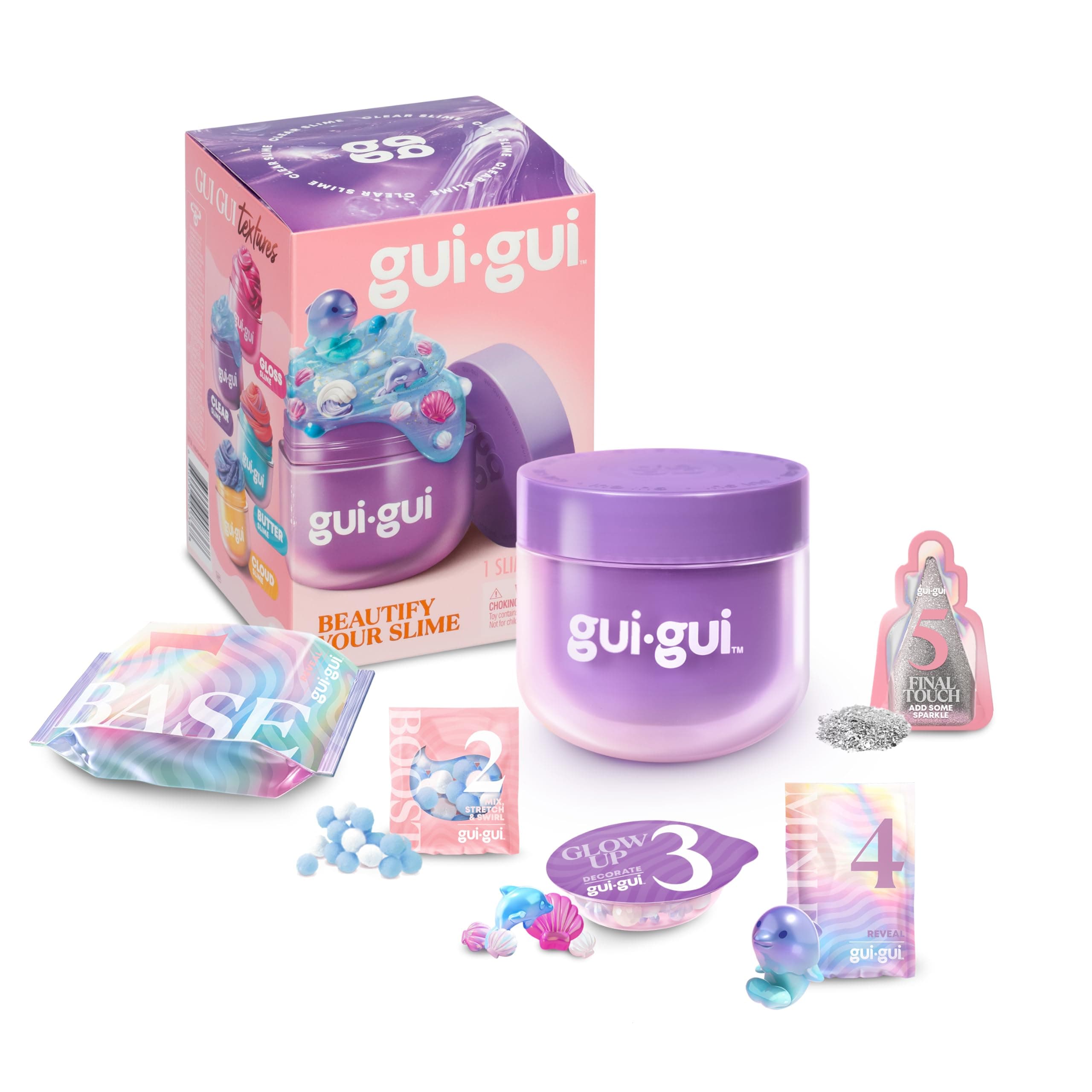 Gui Gui Single Pack, Fun & Creative DIY, Personalize Your Slime, Includes Slimy With Decorative Embellishments, Sensory Play, Craft Your Own Unique Creations