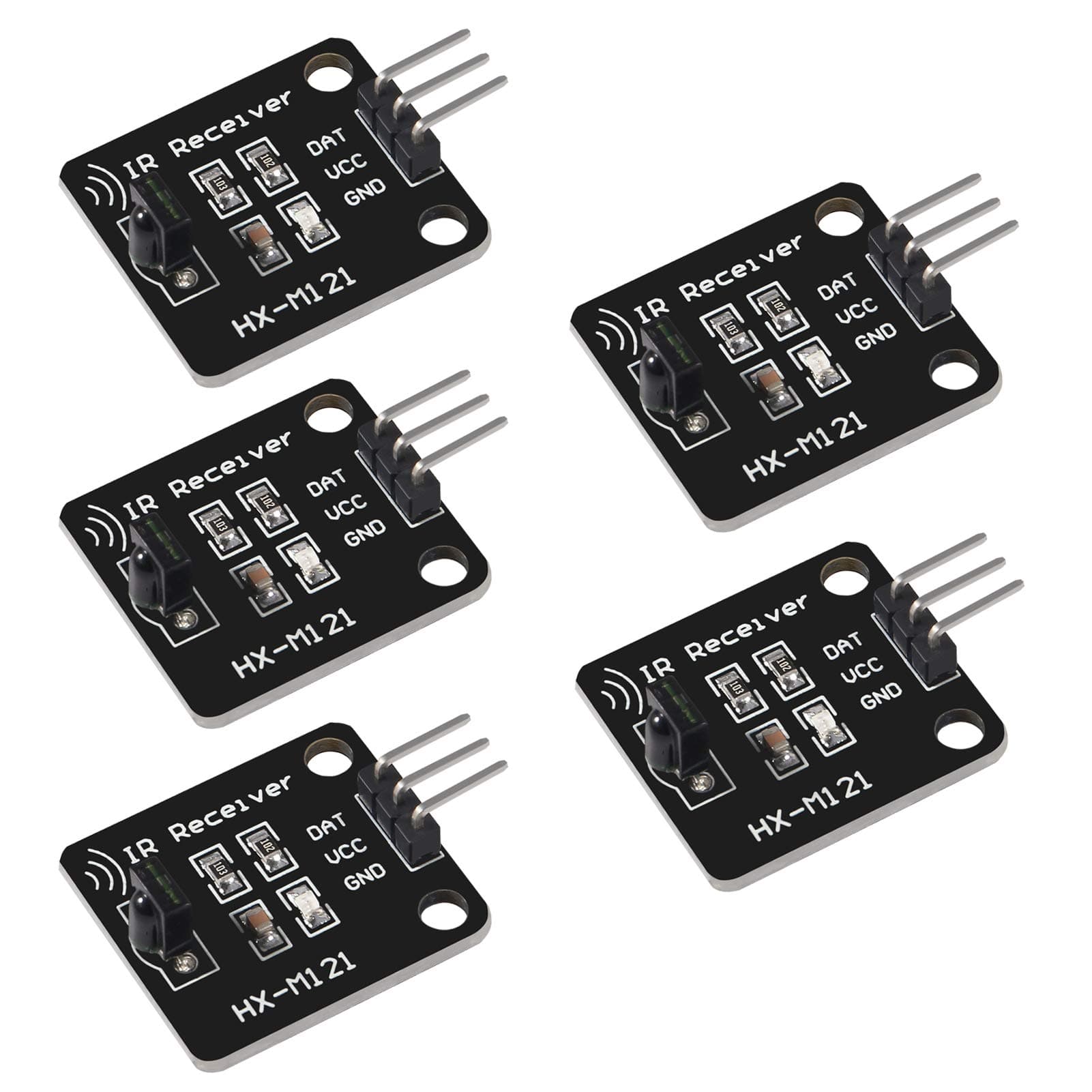 5Pcs Digital 38khz Ir Receiver Sensor Module Kit for Electronic Building Block