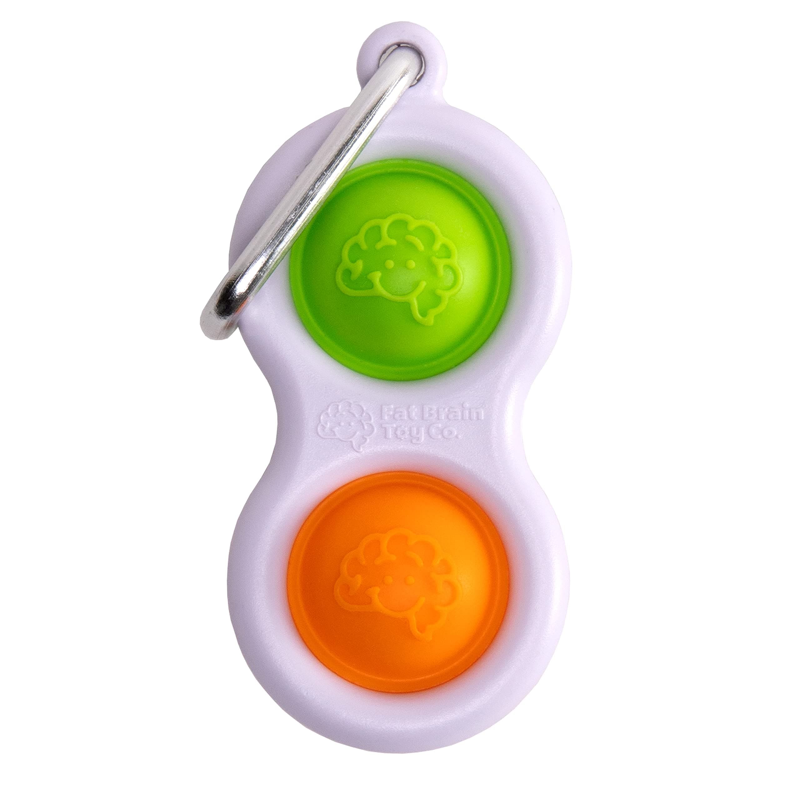 Simpl Dimpl - Orange/Lime, Popping Fidget Keychain