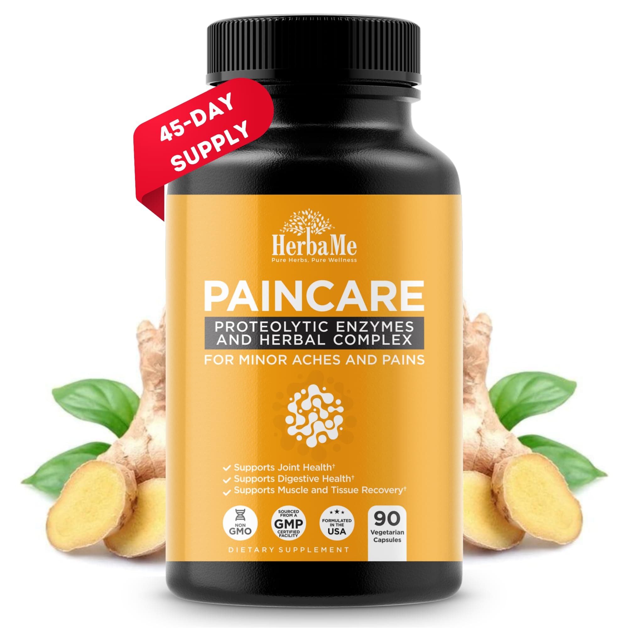 Proteolytic Enzymes Supplement with Serrapeptase - Devils Claw, 90 Capsules, Promotes Joints Relief, Muscle and Tissue Health with Lasting Mobility, Athletes Post Workout Recovery Support