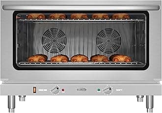32 in. Commercial Countertop Convection Oven, Holds Full Size Pans, 4 Racks and 3500W of Power, 240V in Stainless-Steel, ETL Listed for Safety and Sanitation (KM-CTCO-44)
