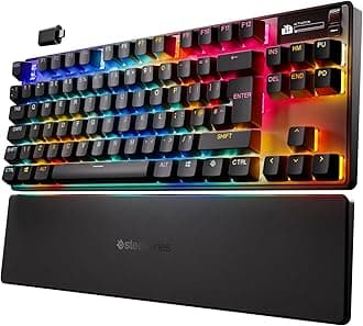Apex Pro TKL Wireless Gen 3 - Wireless Gaming Keyboard - Adjustable Actuation Hall Effect Switches; Game-Ready Presets - Rapid Trigger, Protection Mode, Rapid Tap/SOC - English QWERTY