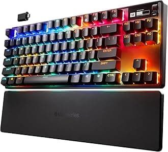 Apex Pro TKL Wireless - HyperMagnetic 2.4GHz Wireless Gaming Keyboard - World’s Fastest Keyboard - Adjustable Actuation - Esports Tenkeyless - PBT Keycaps - USB-C - American QWERTY Layout