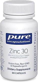 Pure Encapsulations Zinc 30 mg - Supplement for Immune System Support, Growth and Development, and Wound Healing* - with Zinc Picolinate 30 mg - 60 Capsules