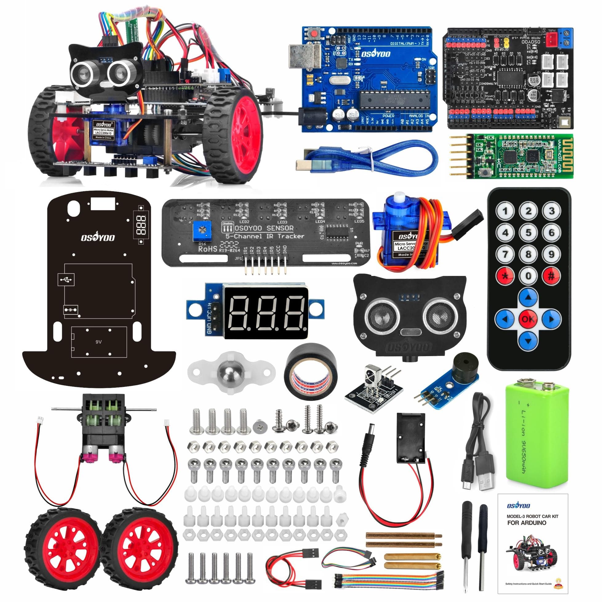 Smart Robot Car kit for Arduino to Learn Programming and Get Hands on Experience of Robotic Assembly for Adults and Youths