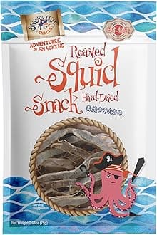 Hard-Dried Roasted Squid Snack, Atarime 2.64oz (75g), Authentic Japanese Snack by Swashbuckle Snacks, Made in Japan, Otsumami
