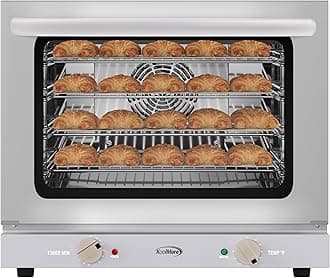 KoolMore 23 in. Countertop Convection Oven for Half-Size Pans with 4 Racks and 2800W of Power in Stainless-Steel - 208/240V, 2.3 cu. ft. ETL Listed (KM-CTCO220-23)