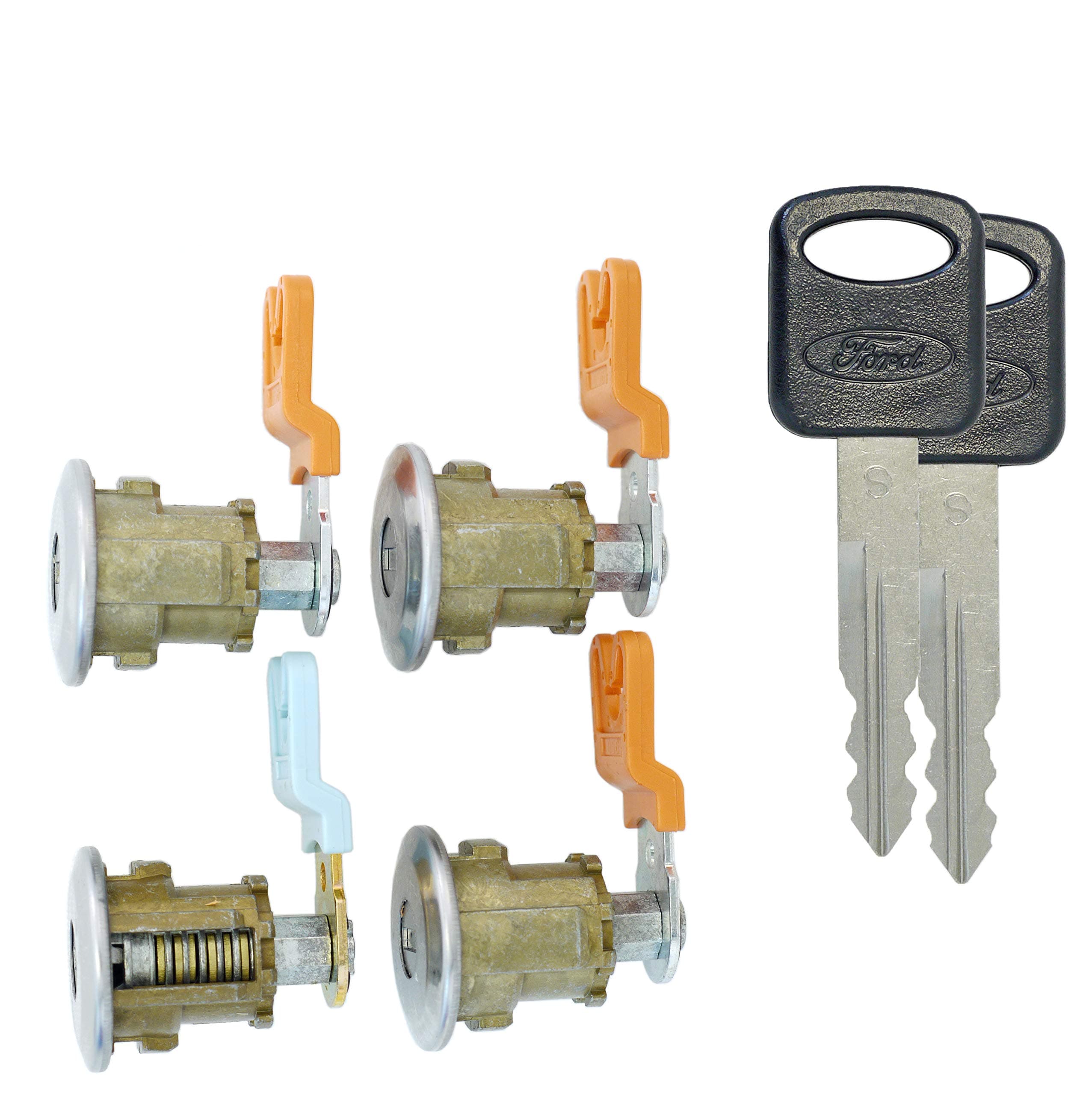 Compatible with Ford Econoline Van - E150 E250 E350 - Four (4) Door Lock Set with New Keys for Cargo or Passenger Van