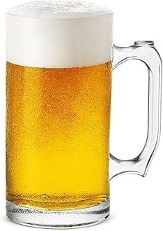 38 OZ Beer Mugs,Heavy Large Beer Glasses with Handle,Classic Beer Mug glasses,Style Extra Large Glass Beer Stein Super Mug