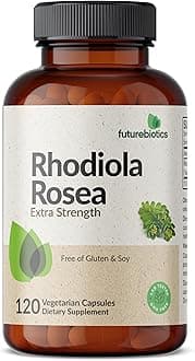 Rhodiola Rosea Powder Adaptogenic Herb Vegetarian Capsules, 120 Count