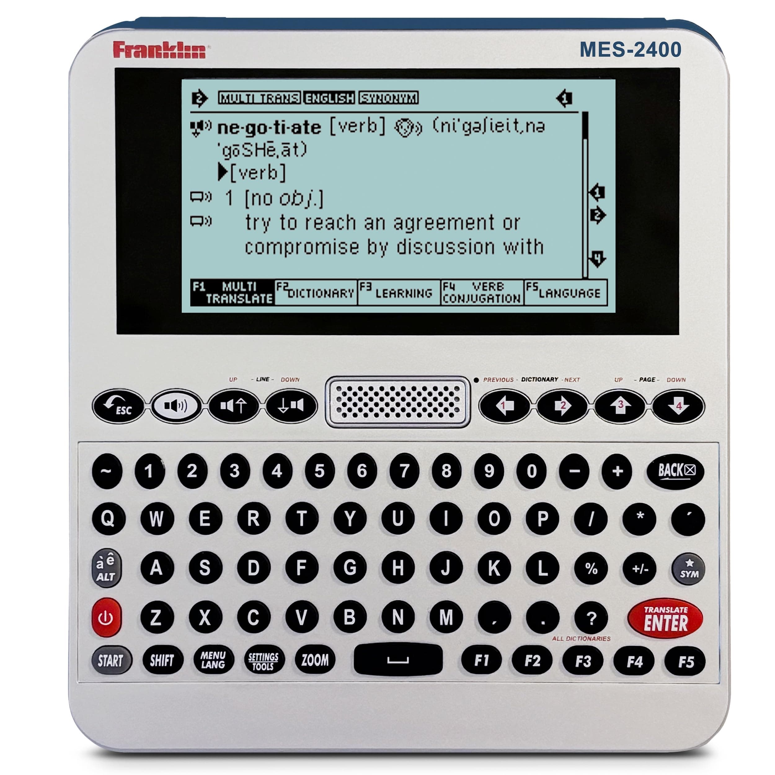 Franklin MES-2400 Digital Talking Dictionary, Multi-Language Translator, Talking Phrase Book & More