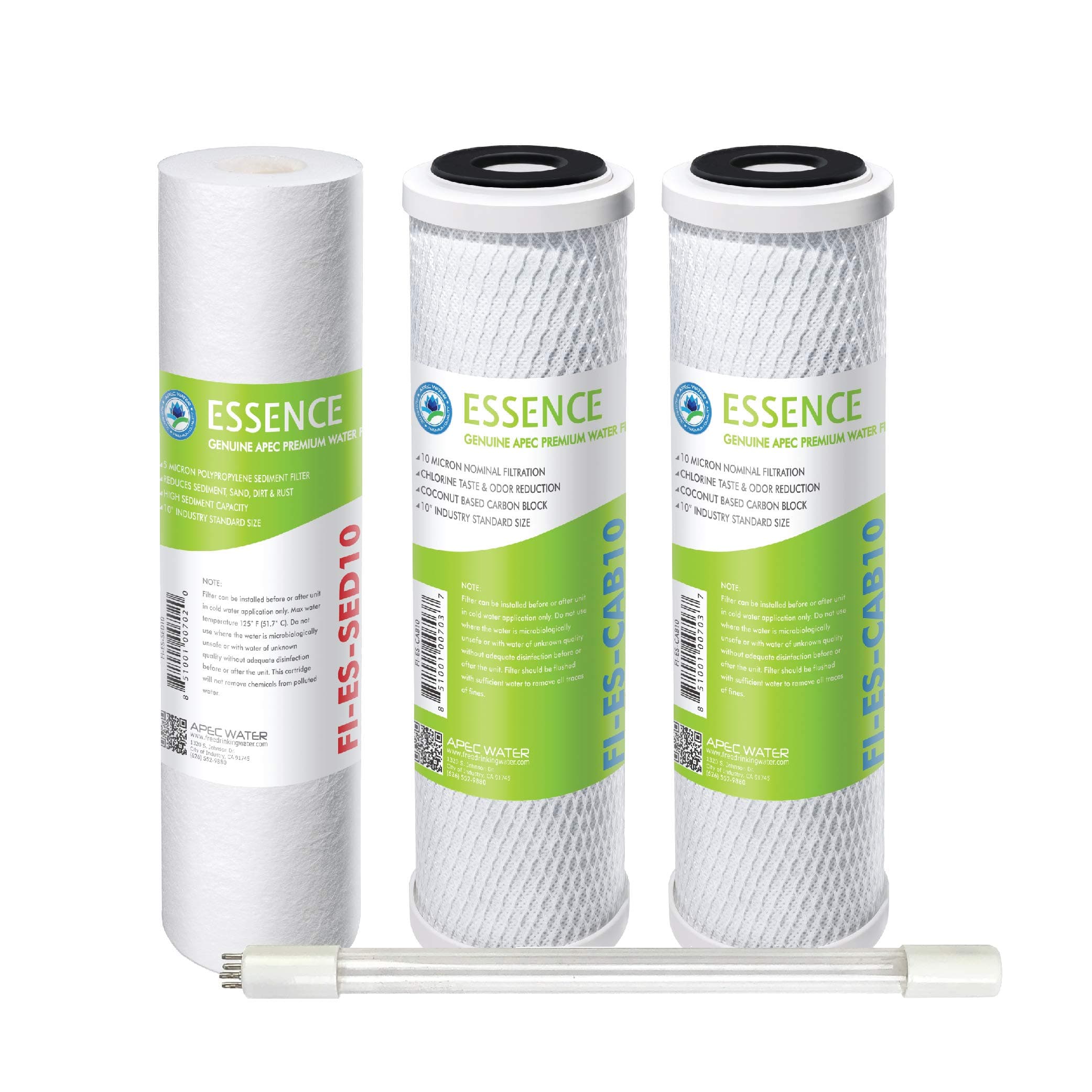 Systems Filter-Set-ESUV-SSV2 75 GPD High Capacity Complete Replacement Filter Set for ROES-UV75-SS Reverse Osmosis Water Filter System Stage 1-3&5