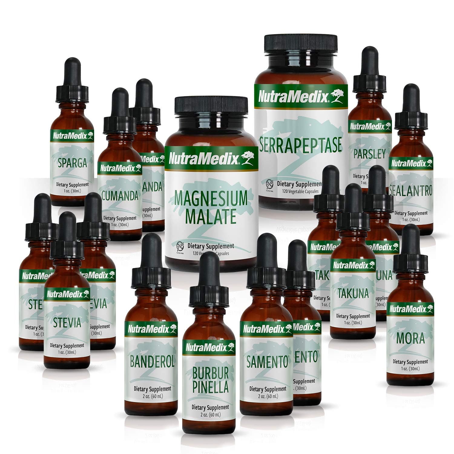NutraMedixCowden Support Program Month 3 - Bioavailable Herbal Detox Protocol Including Banderol, Burbur-Pinella, Serrapeptase, Samento Cat's Claw Tincture & More - Immune Support (18 Piece Set)