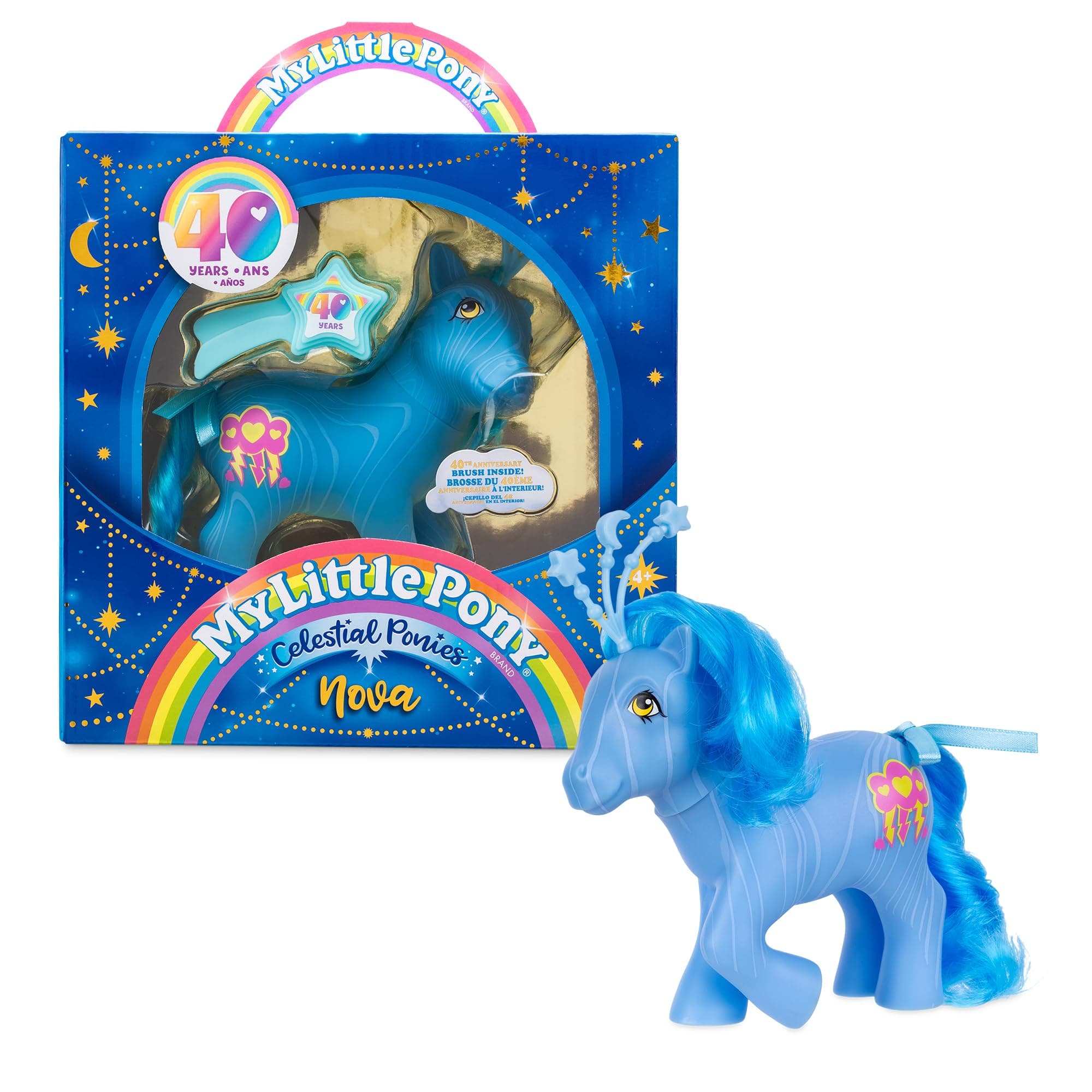 Basic Fun My Little Pony | Nova | Celestial Ponies | Retro Horse Gifts for Girls and Boys, Collectable Vintage Horse Toys for Kids, Unicorn Toys for Boys and Girls Ages 3 35349
