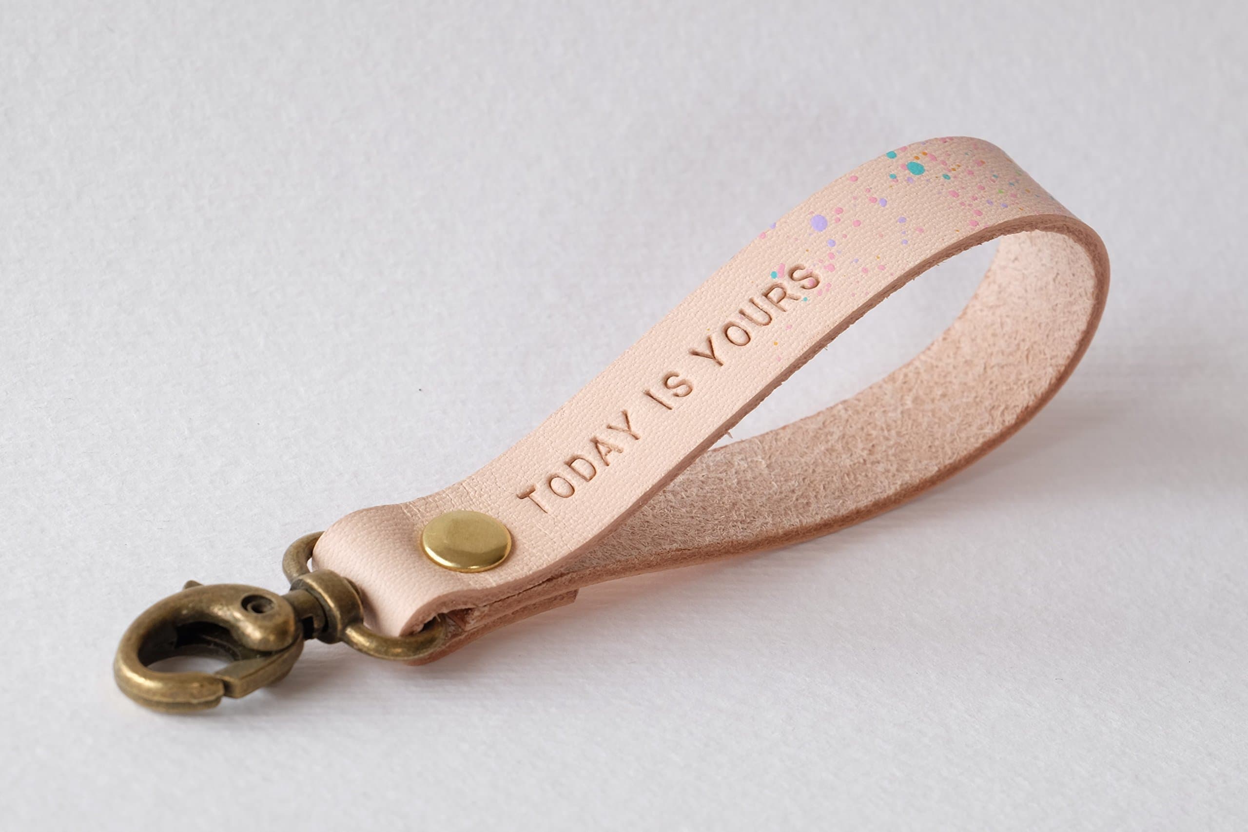 Personalized Quote Leather Keychain