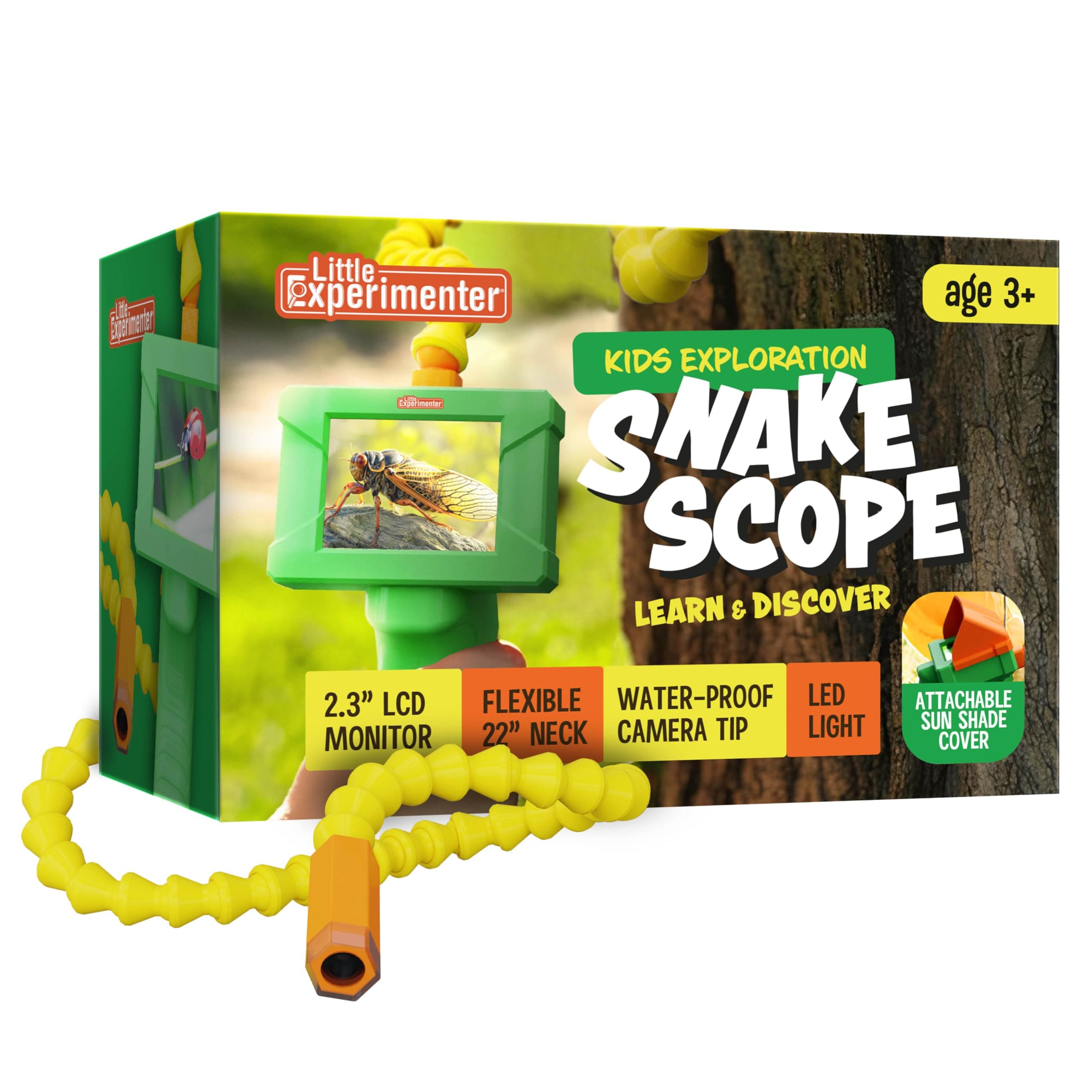 Borescope Snake Camera with Light for Kids Learning Educational Science Toys for Ages 4+ Outdoor Camping Activities Best STEM Toys Birthday Gift for 4 Years Old 5-7 Years Old Boys Girls