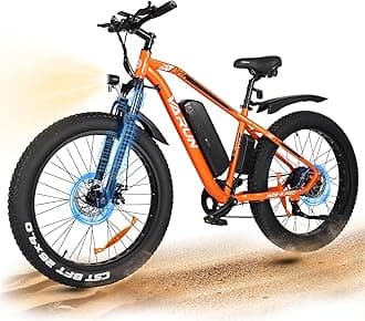 VARUN E Bikes for Men - Peak 750W Ebikes for Adults - Fat Tire Electric Bike Up to 25MPH 60+ Miles with 48V 13AH Removable Battery - 26" Electric Mountain Bike Features 7-Speed, Lockable Suspension