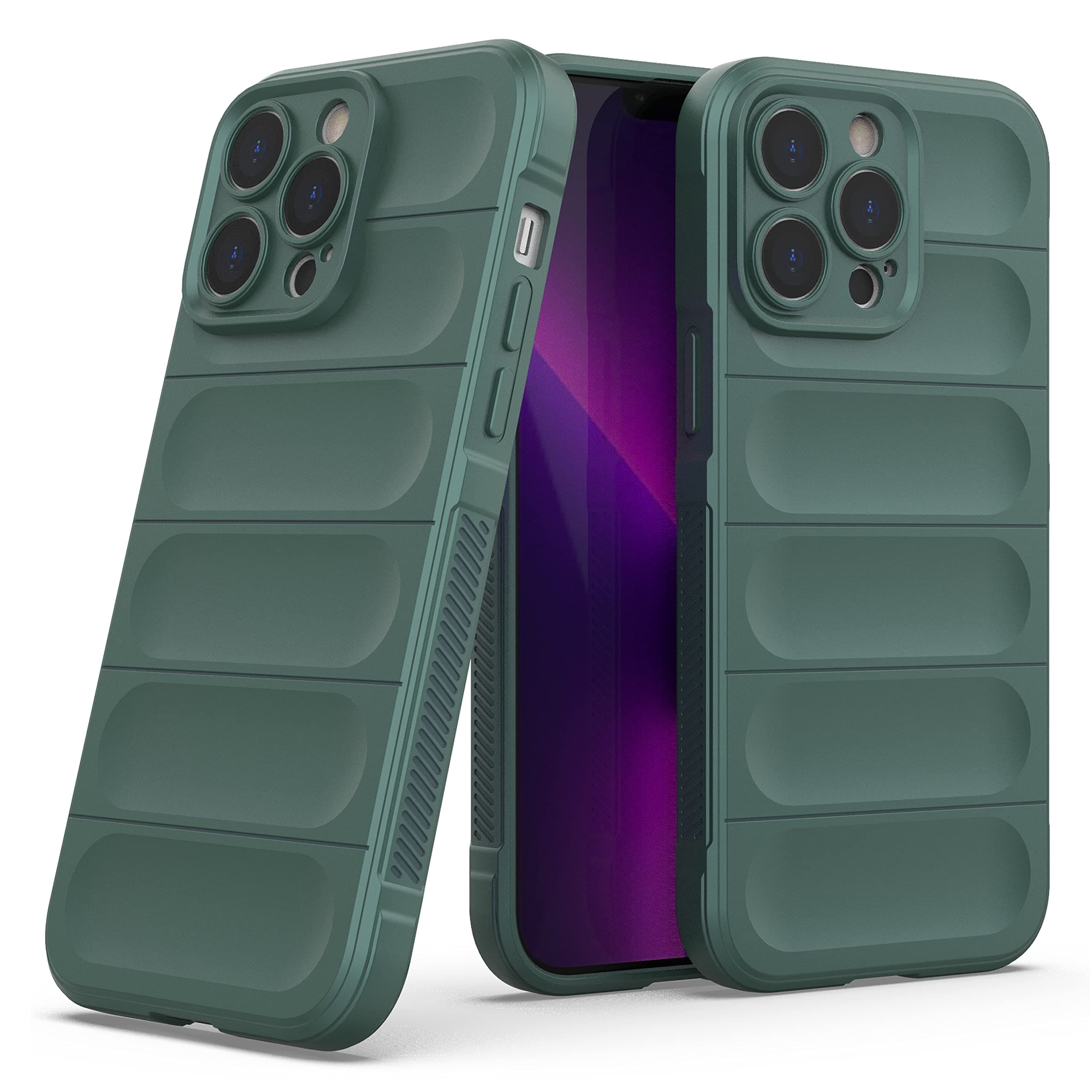 Back Case Cover for iPhone 14 Pro Max | Compatible for iPhone 14 Pro Max Back Cover | Liquid Silicon Magic Case with Camera Protection | Dark Green