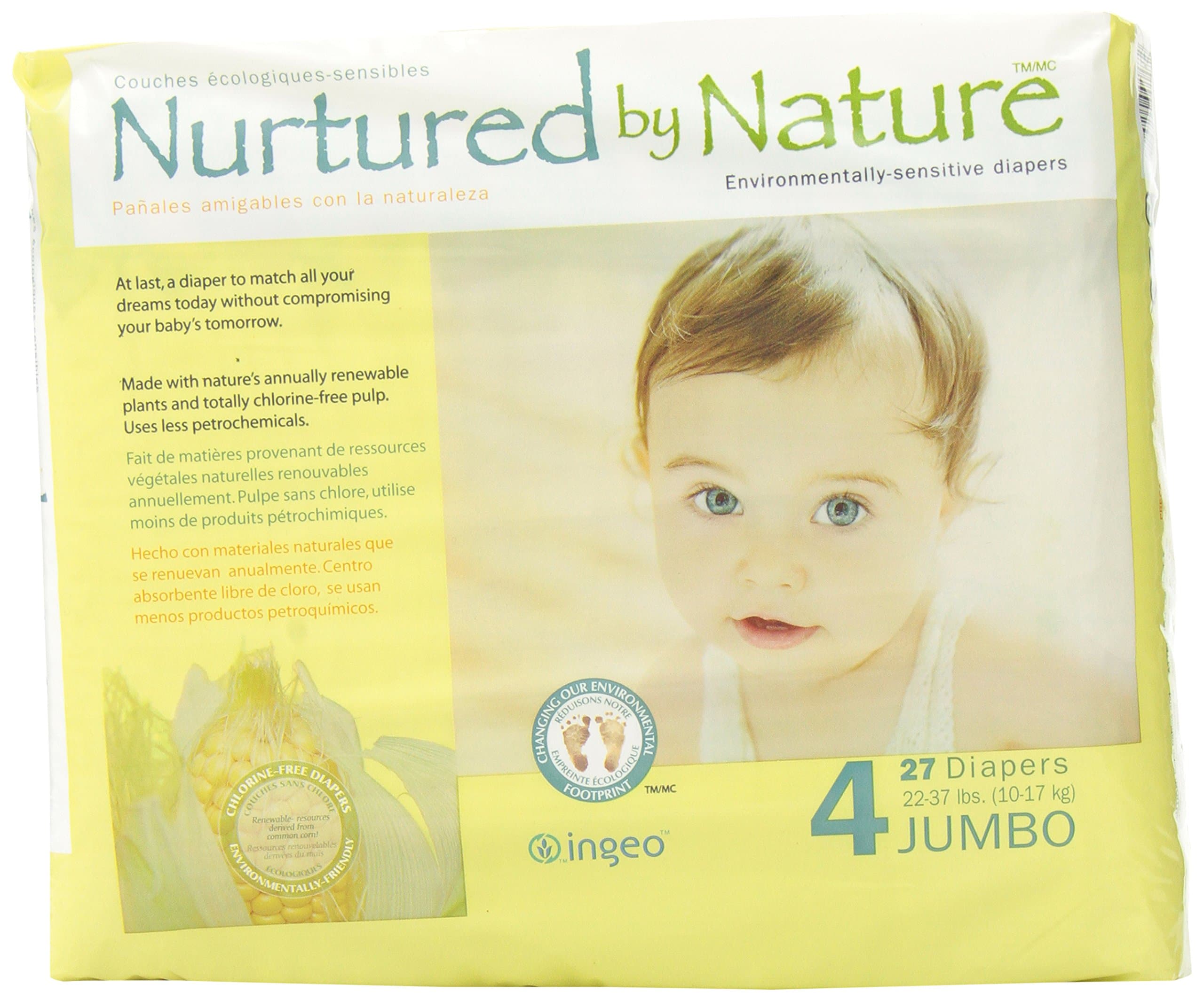 Environmentally-Sensitive Diapers, Large Size 4, 27 Count (Pack of 4)