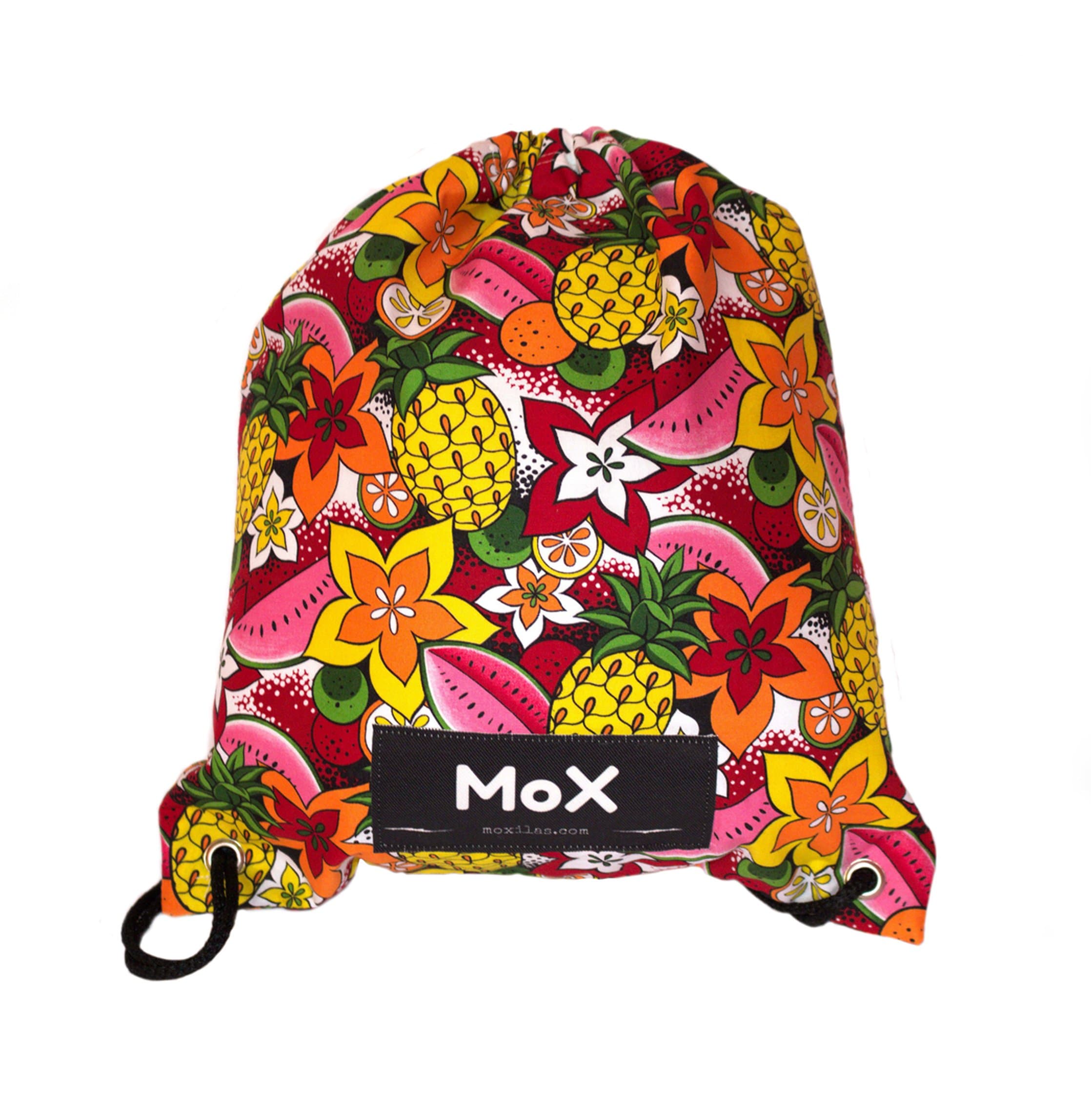 Backpack bag String Fabric 100% Cotton with Strings Resistant Festivals Sports Made In Spain Fruit Vegan moxilas Mox